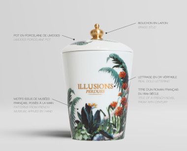 Refillable porcelaine candle - Lost illusions . 1843