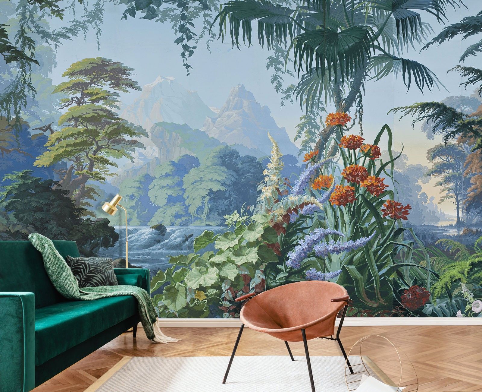 Papier peint panoramique - L'Eden polychrome | Végétation luxuriante