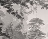 Panoramic wallpaper Eden monochrome . 1861