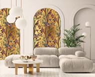 Yellow gold leaf wallpaper Chinoiseries . 1918 1920