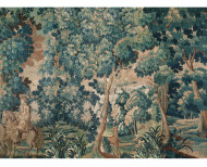 Panoramic wallpaper Forest of legends tapestry . 17th century