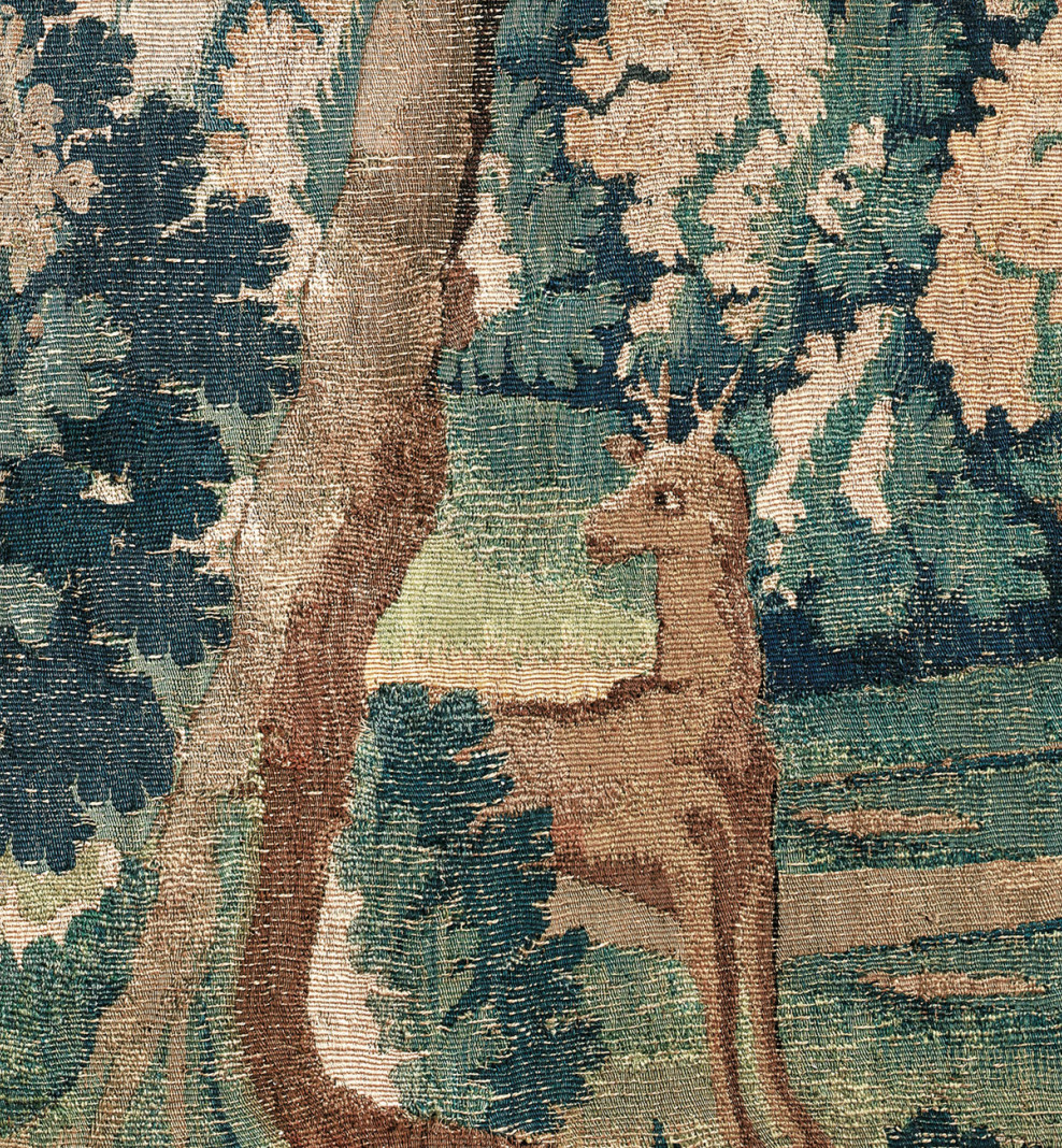 Panoramic wallpaper Aubusson tapestry, polychrome . 1700-1750