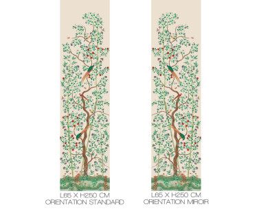 Chinese wallpaper Bamboo cream . 1795–1825