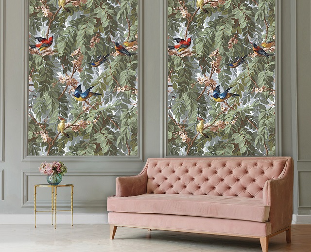 Motifs 19ème siècle branche oiseaux